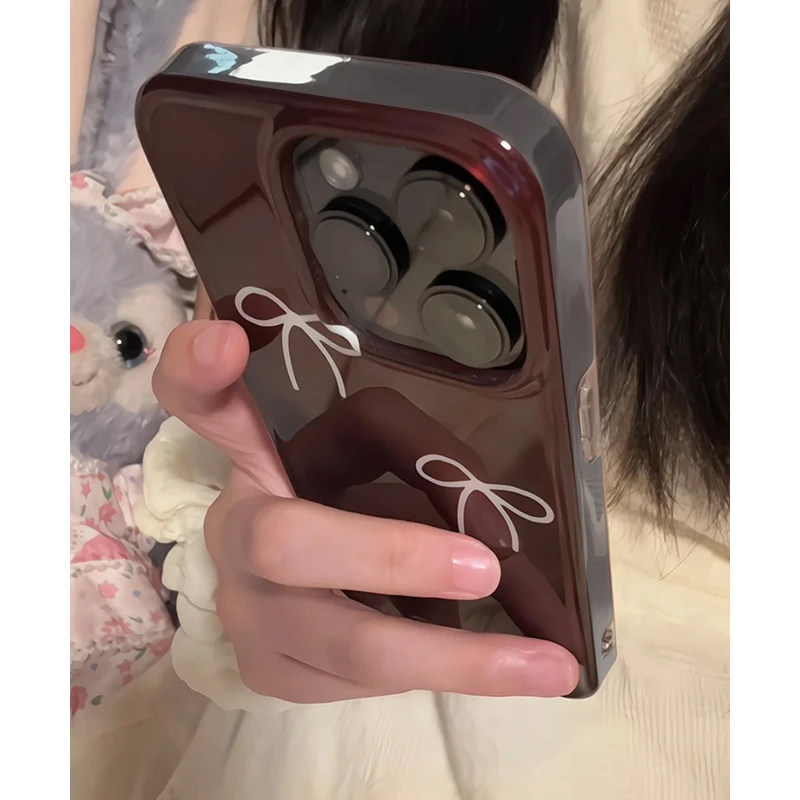 秋冬高级感蝴蝶结时尚手机壳防摔