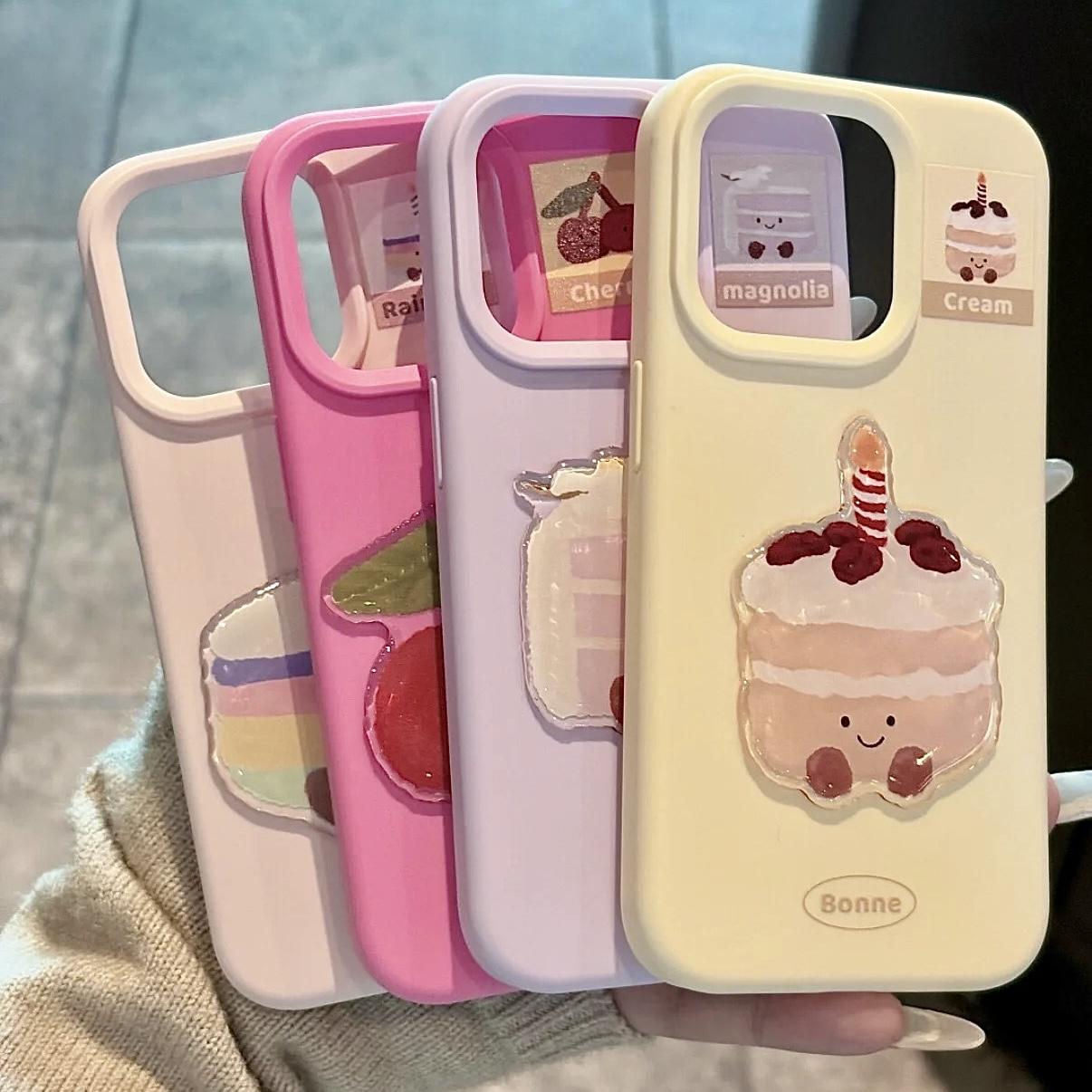 ins创意立体贴适用iPhone15promax手机壳苹果14pro新款16promax可爱13日韩12保护套11硅胶防摔15plus磨砂软壳