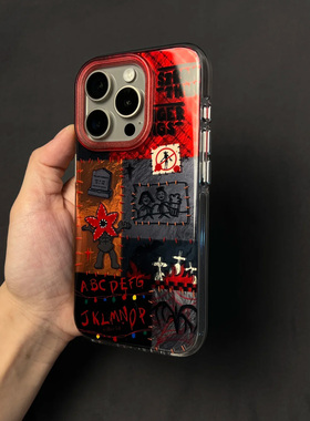 怪奇物语适用苹果16手机壳iPhone15promax新款华为mate60荣耀vivos19个性创意opporeno12小米14红米note13潮