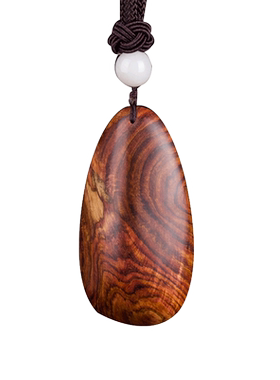 把玩鬼脸纹挂饰水滴形海南黄花梨