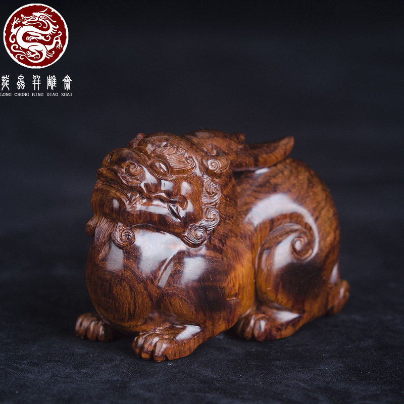 海南黄花梨貔貅手把件老油梨湘工男士高档木质把玩小摆件送礼孤品