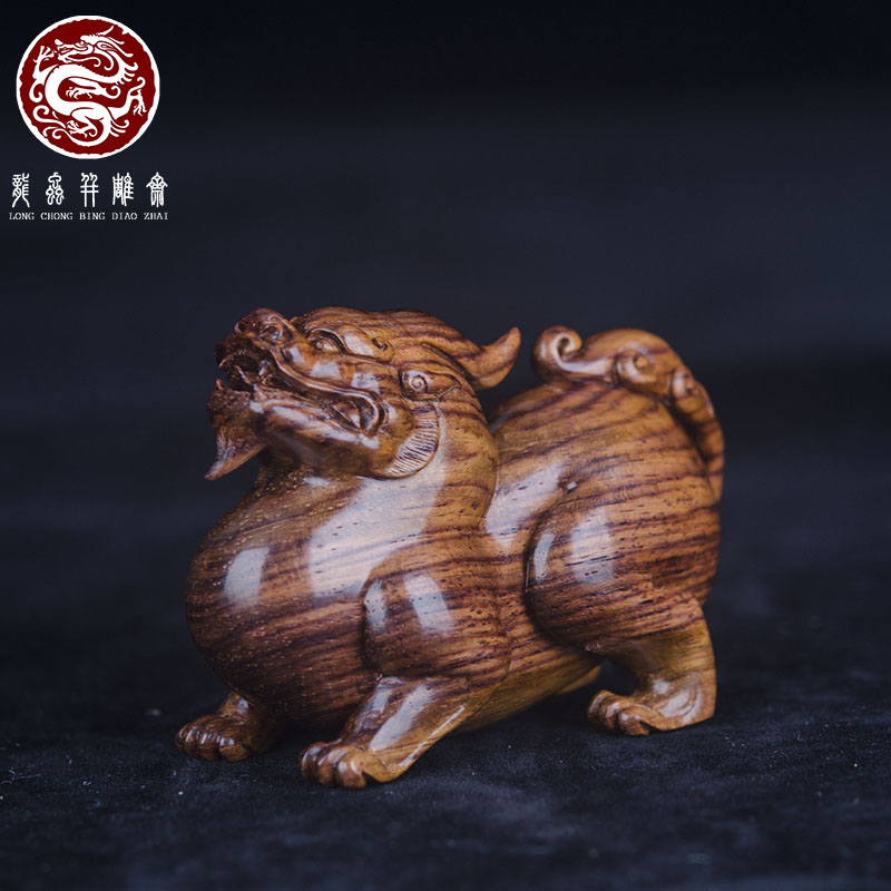 海南黄花梨貔貅手把件