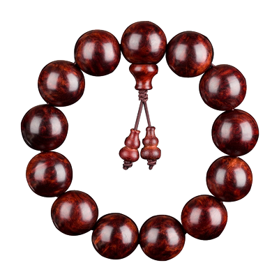 孤品印度小叶紫檀满瘤疤佛珠手链