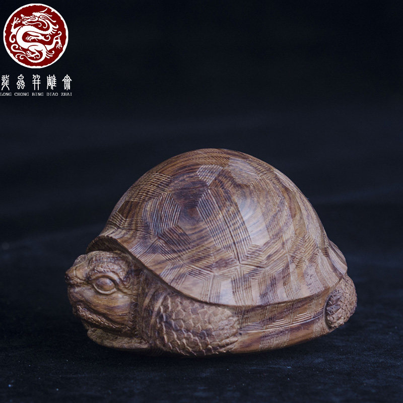 海南黄花梨乌龟手把件老油梨富甲天下手工雕刻圆润饱满男女把件