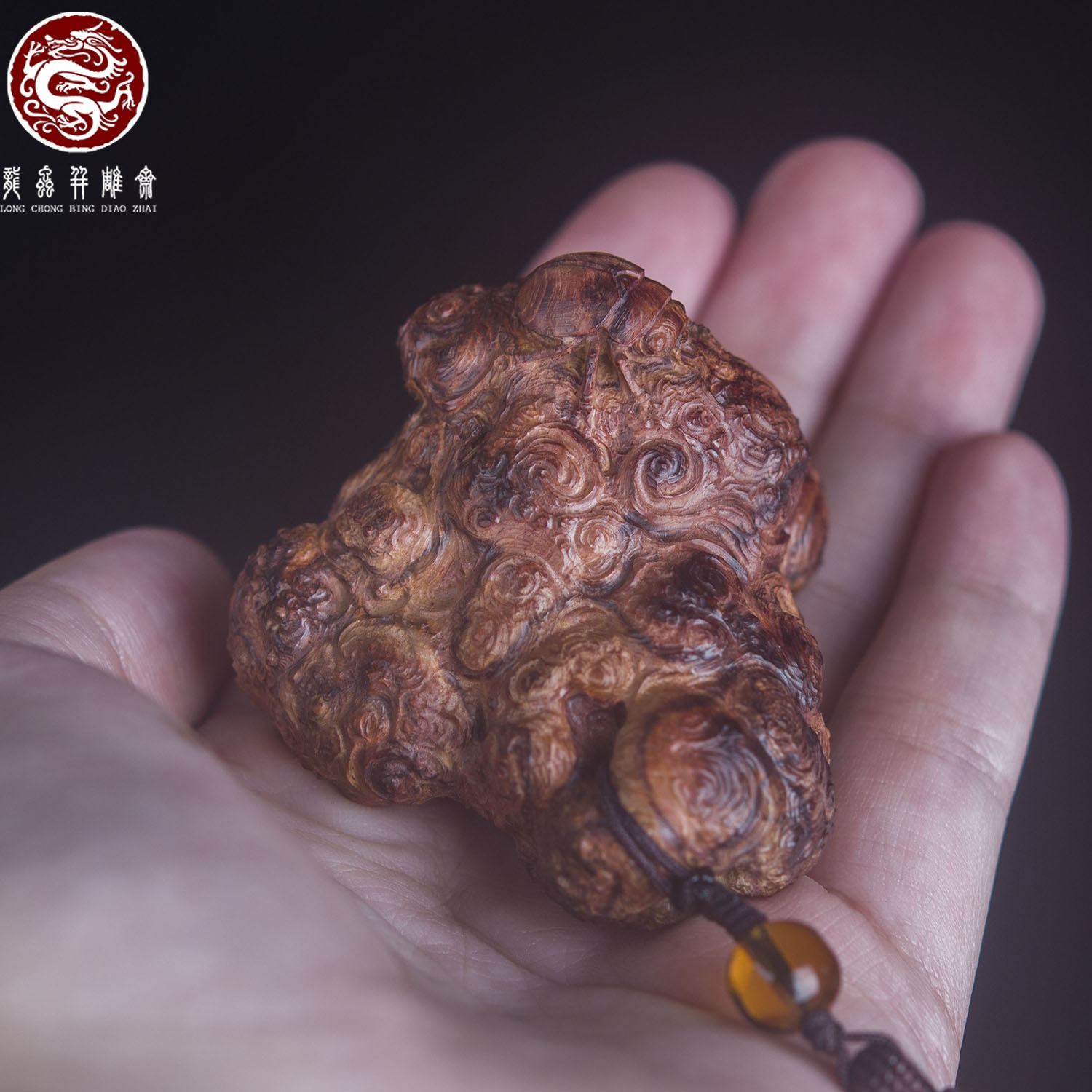 海南黄花梨土堆甲虫手把件老料创意雕刻男女吊坠个性把玩富甲天下 - 实物图