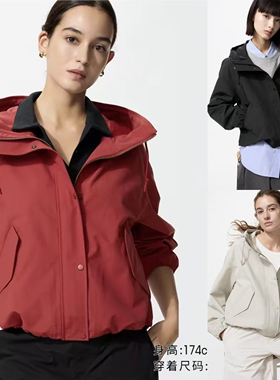 2026春季新品女装防风休闲连帽短款外套夹克小风衣 481600 479229