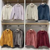 女装 479611 470137 长绒摇粒绒珊瑚绒外套拉链茄克长袖 E459794