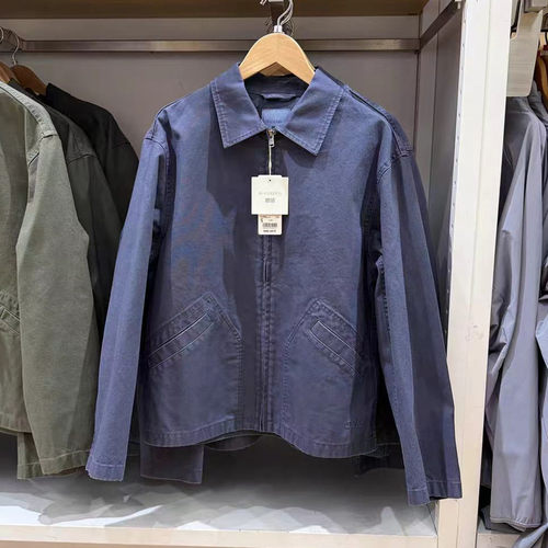 春季新品男装女装合作款休闲百搭纯棉宽松翻领夹克外套茄克484249