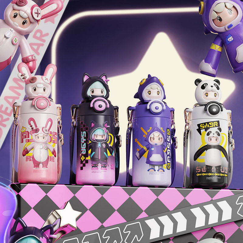 元梦之星儿童保温杯316不锈钢高颜值男女生水杯学生上学吸管杯图片