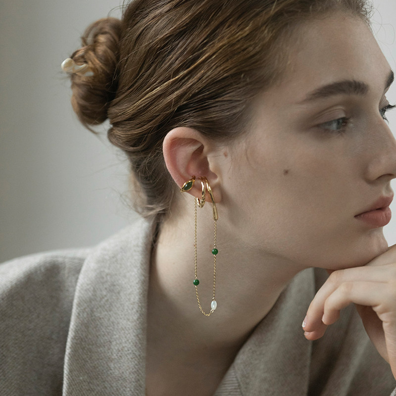 pn无耳洞耳夹女高级感小众金耳环2022年新款潮时尚百搭耳骨夹耳挂