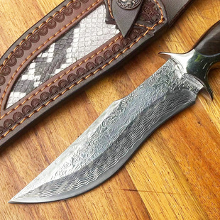 家用瓜果刀大马士革VG10钢户外高硬度手工锻打小刀切肉分割水果刀