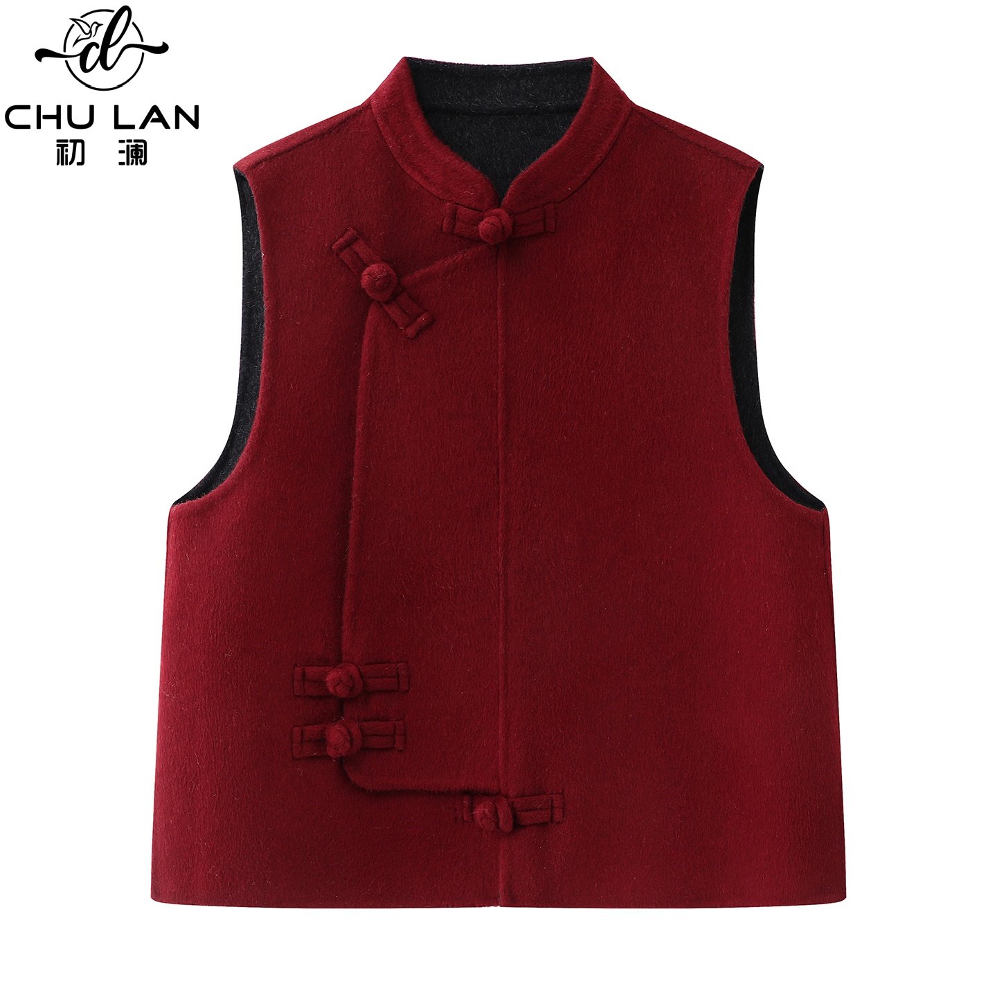 国风立领盘扣马甲女短款双面呢外套轻奢新中式坎肩2026冬羊毛大衣,女装/女士精品,马夹,淘宝优惠券,粉丝福利购,淘宝优惠卷