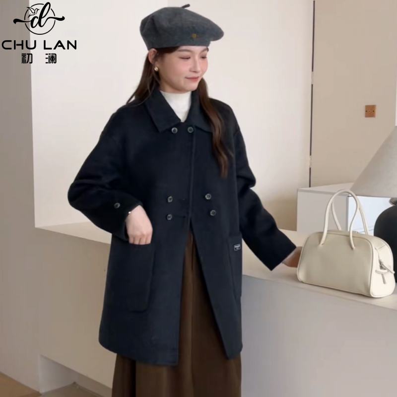 双面羊毛大衣中长款毛呢外套