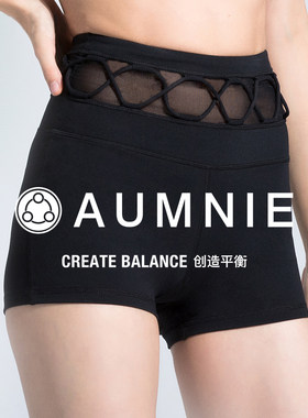AUMNIE高腰女速干健身瑜伽短裤