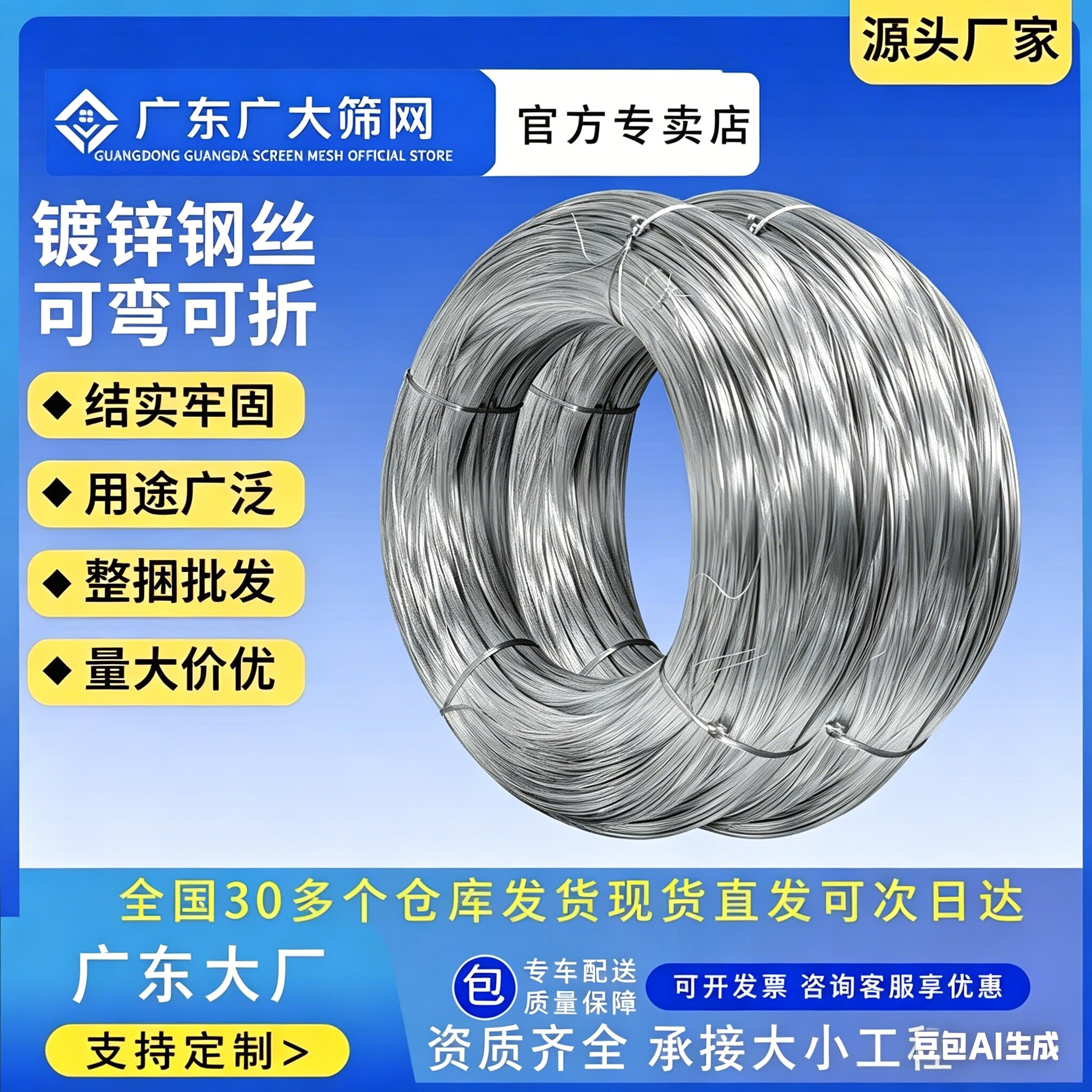 防锈镀锌铁丝细热镀锌电镀不生锈工地农业葡萄架盆景工程铁丝钢丝