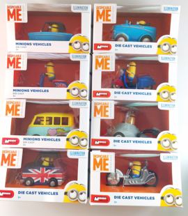 我公仔摆件玩具车模型 神偷奶爸卑鄙 正版 小黄人合金汽车摩托车