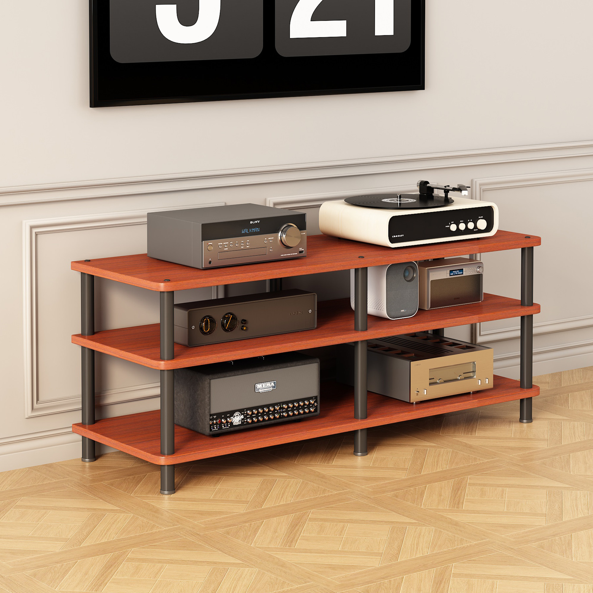 双机位功放机架多层家用胆机支架后级大尺寸发烧CD机音响机柜收纳