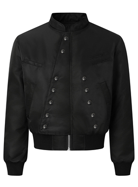 SlowFade 斜裁雾银双排扣3M新雪丽棉高领Bomber短款保暖棉服