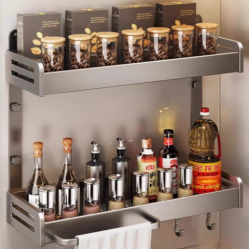 德国品质免打孔壁挂置物架多层多功能调料架家用用品大全收纳挂架