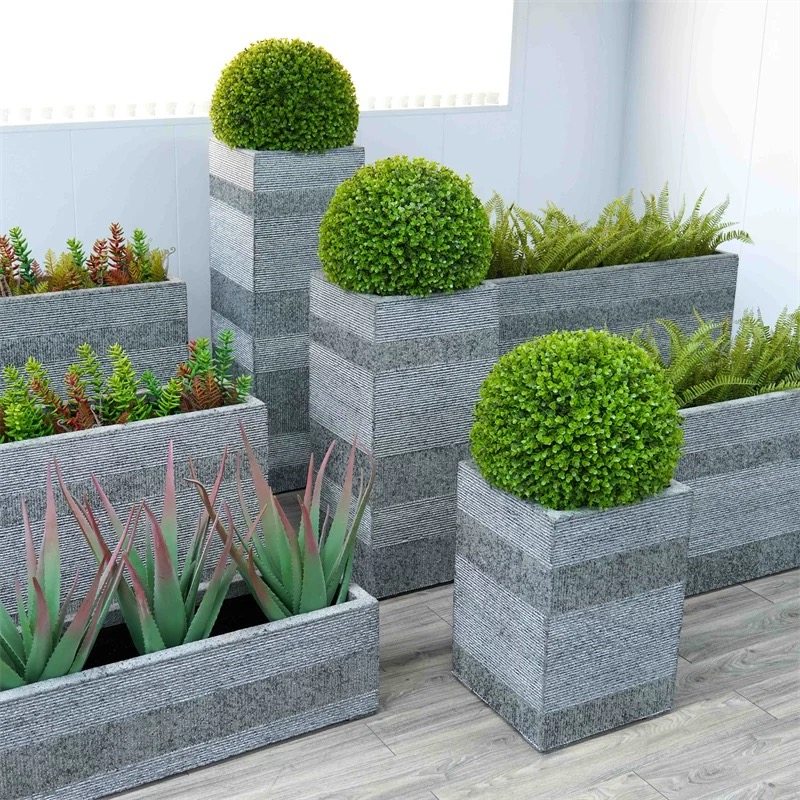 户外玻璃钢花盆长方形横竖条纹大号花箱室内绿植盆栽摆件,家居饰品,花盆,淘宝优惠券,粉丝福利购,淘宝优惠卷