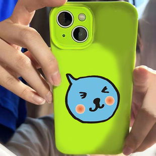 适用于苹果11/12Promax卡通酷儿绿手机壳14/13小众iPhoneX/15Pro/7/8p手机壳软苹果6/6p/15/15promax手机壳