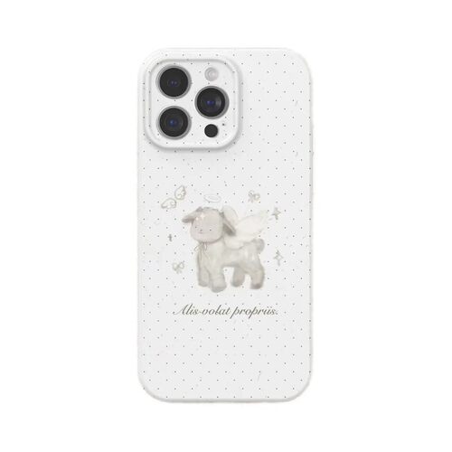 翅膀小羊适用iPhone14Pro/17手机壳11/6/xr苹果14/15Promax软情侣8p手机壳简约