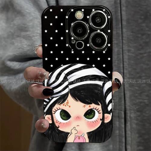 迷惑小玉适用iPhone14Pro/17手机壳11/6/xr苹果14/15Promax软情侣8p手机壳简约