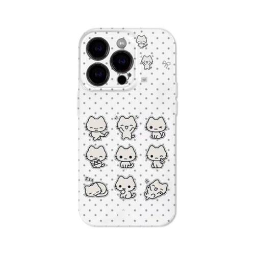 古早猫猫壳适用iPhone14Pro/17手机壳11/6/xr苹果14/15Promax软情侣8p手机壳简约