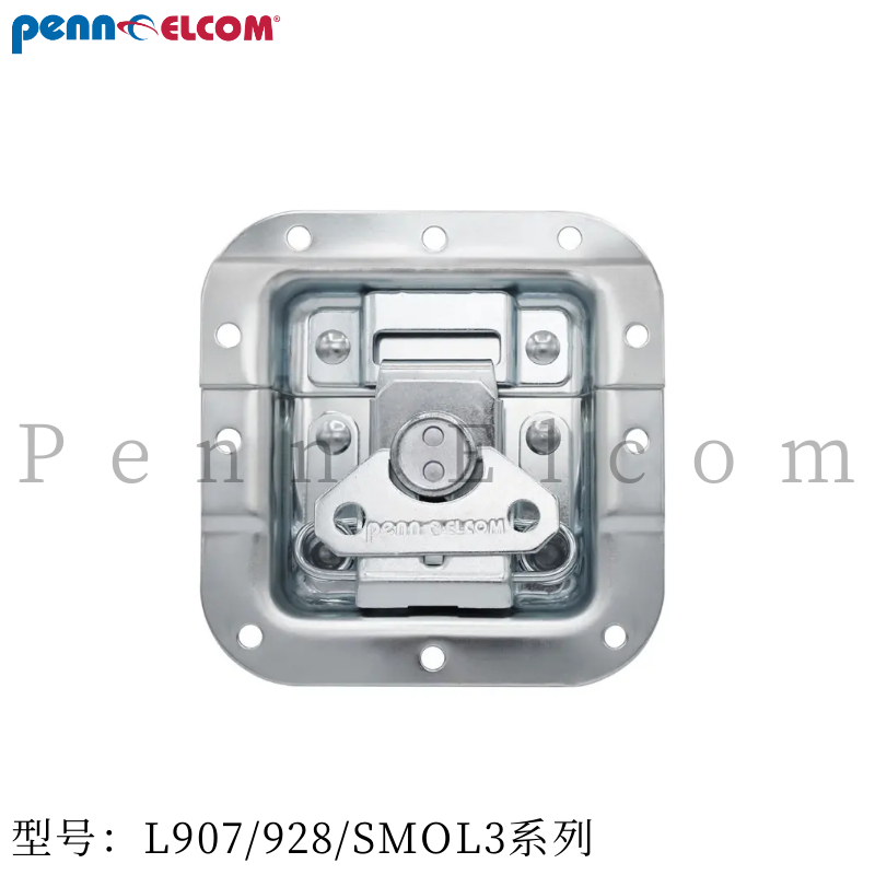 Penn Elcom中号自动闭合锁扣蝴蝶扣扭锁工具设备箱L907/928SMOL3