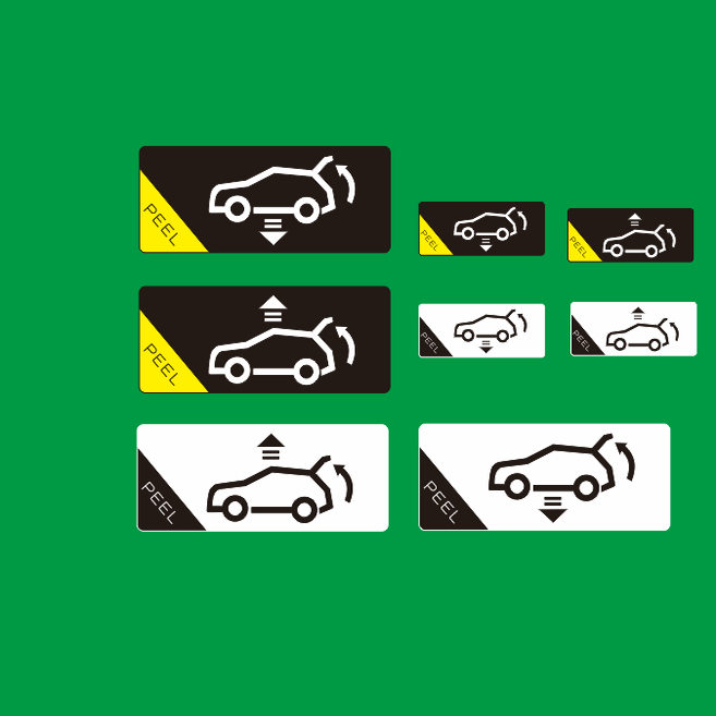 个性汽车后备箱开启提示贴轻按后尾箱开关警示反光贴防水防晒贴画