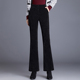 喇叭裤 150小个子雪尼尔高腰微喇裤 子女秋冬155穿搭加绒休闲长裤 子