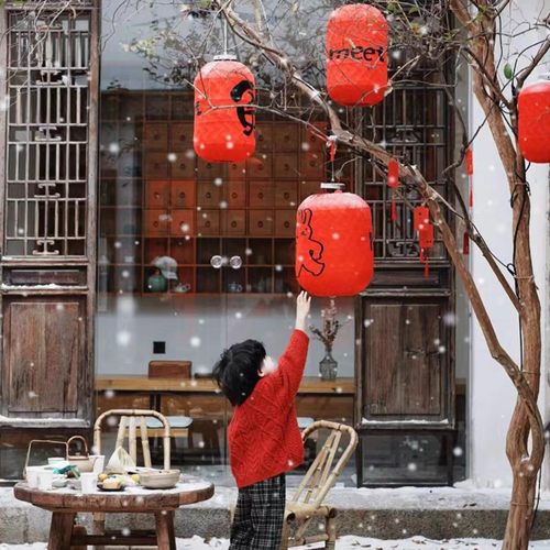 中式竹编户外挂树灯笼可印logo