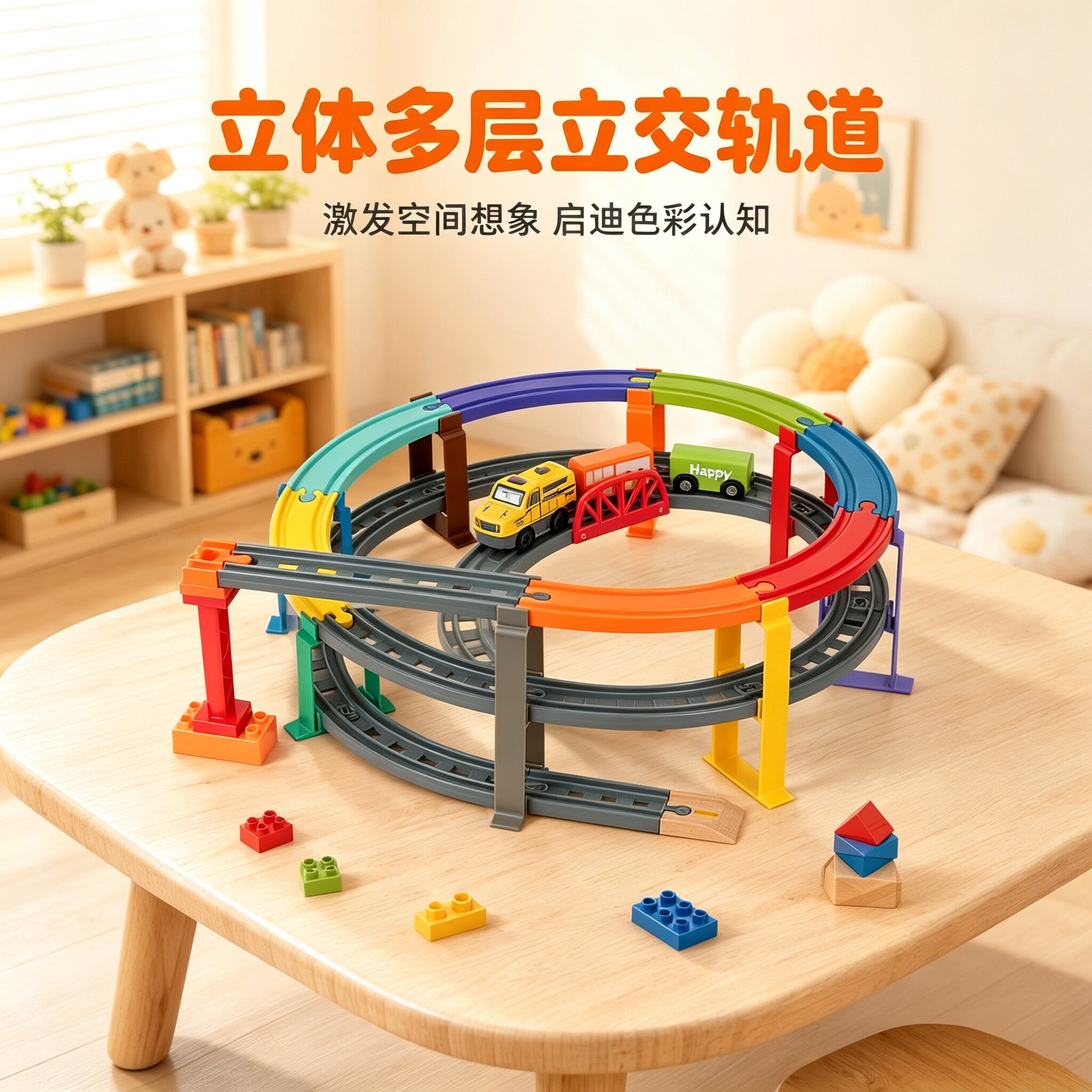 儿童电动多层立交轨道益智玩具