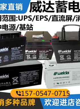 weida威达蓄电池GFM/HX12V17AH20AH24AH消防38AH40A65A直流屏UPS