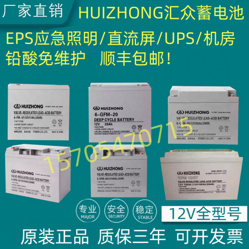 HUIZHONG汇众蓄电池6GFM100UPS