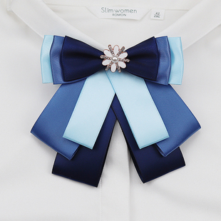 领结领花职业头花银行领带套装电信柜员学院工作服蝴蝶结别针配饰