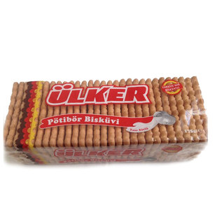 Ulker potibor biscuits 土耳其原装进口牛奶味甜饼干175g