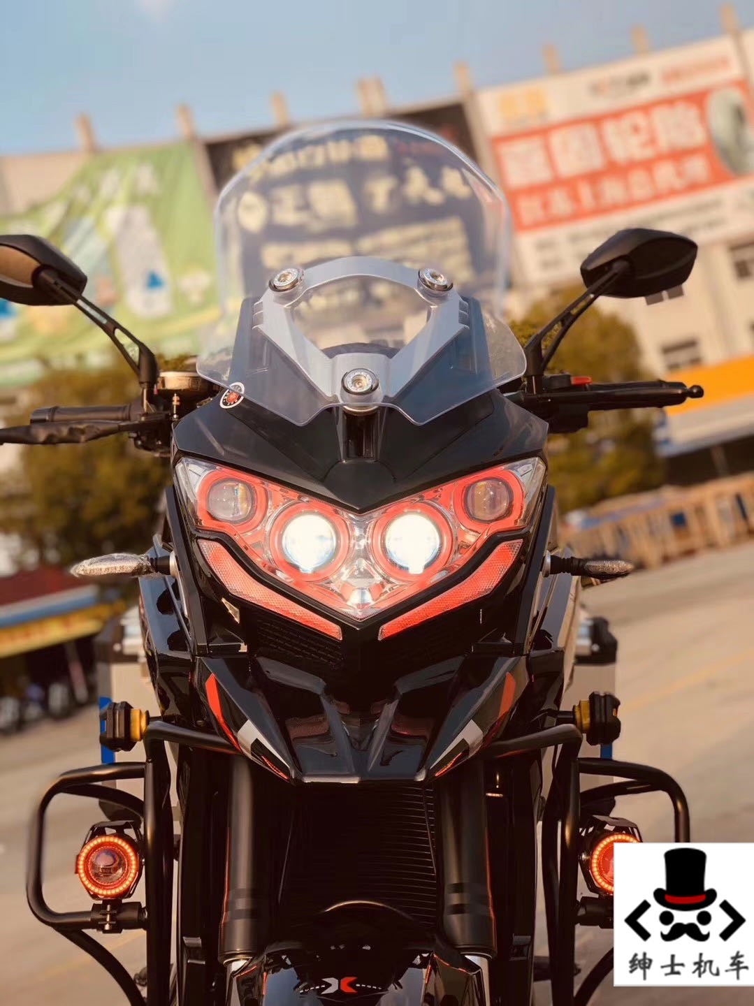 摩枭拉力摩托车国四电喷400双缸水冷长途休旅机车摩旅整车