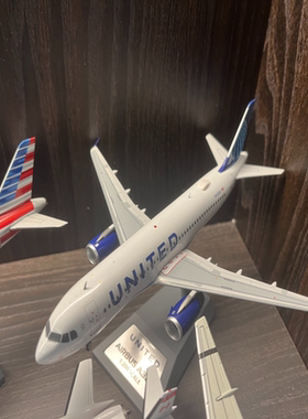 Inflight美国联合航空（美联航）空客A320客机，比例1:200。仅摆