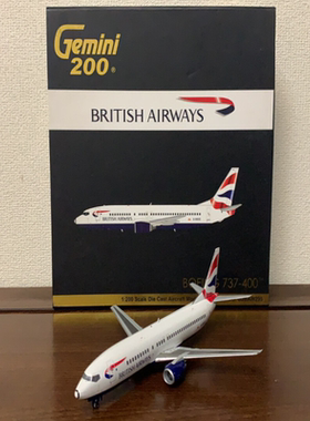 Gemini200 GJ1:200 英国航空 波音B737-400G-DOCE 客机模型  运