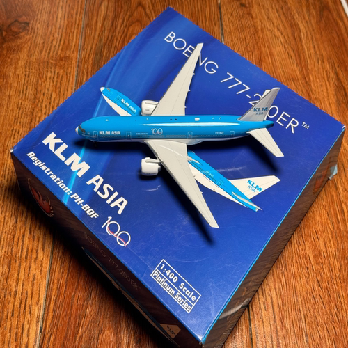 Phoenix荷兰航空 亚洲 1:400飞机模型 B777-200ER 一百周年小彩