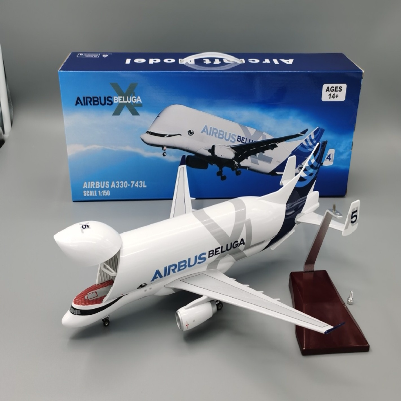 空客A330-743L Beluga大白鲸运输机模型礼品摆件收藏1:150比例，图片