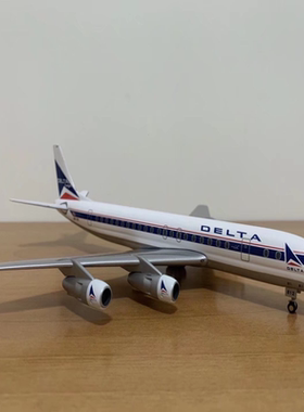 Herpa 1:200达美航空麦道DC-8合金飞机模型无暇