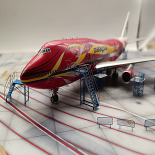 1:200维修架金属材质08机库金属材质客机维修架10件套 机场地勤