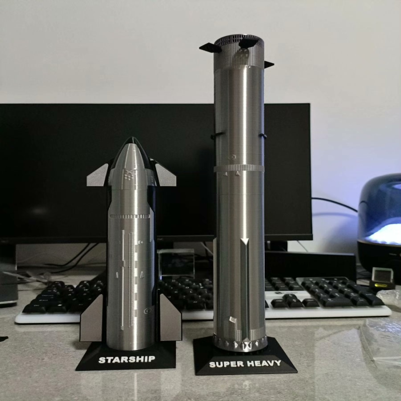 3D打印星舰S24火箭模型 马斯克spacex模型玩具 礼物摆件1:200升