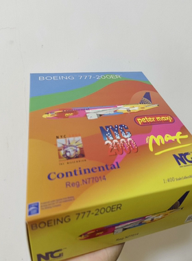 NGmodels美国大陆航空波音777-200飞机模型，N77014，Peter Max