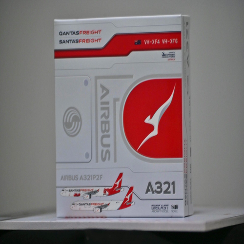 JC Wings 1:400 QANTAS FREIGHT A321P2F 货机合金飞机模型，带