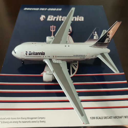 顺丰保价发货：绝版： AC 1:200 英国大不列颠航空，波音B767-200