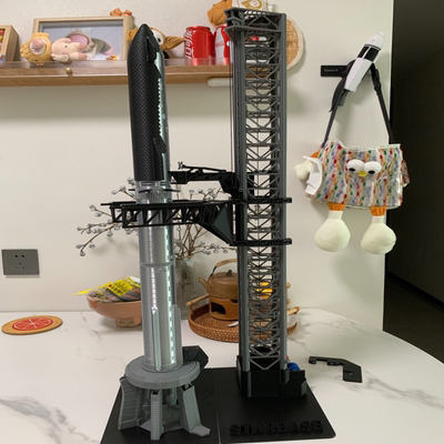 星舰模型  spaceX 火箭模型  starship boostser次链接包含发射