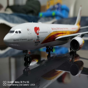 金属飞机模型PH200比例国航空客330-200奥运火炬彩绘国航奥运火
